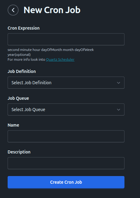 Daestro Cron Job Form