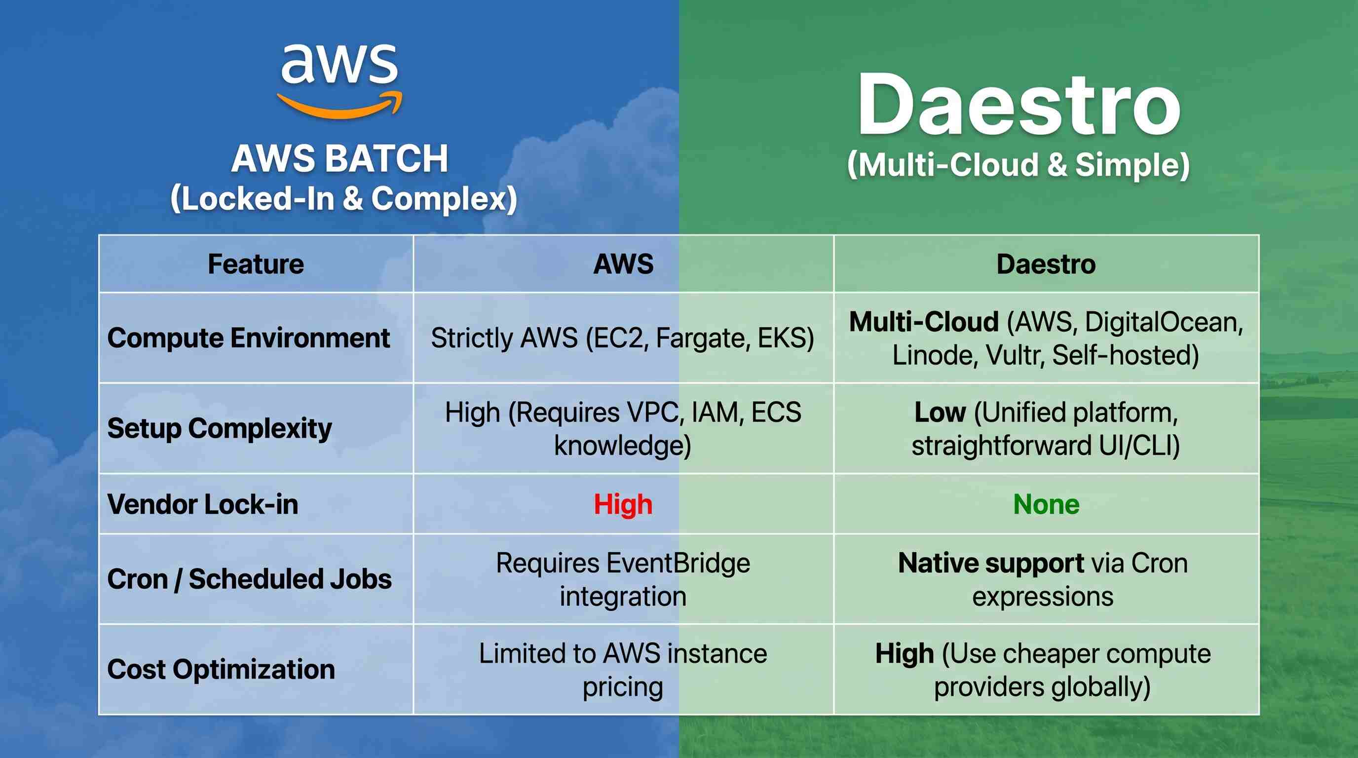 Daestro vs AWS Comparison
